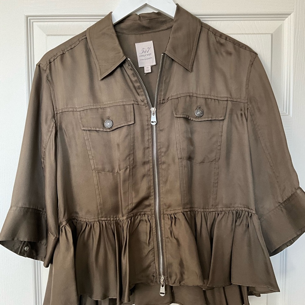 Cinq à Sept Tan Utility Jacket